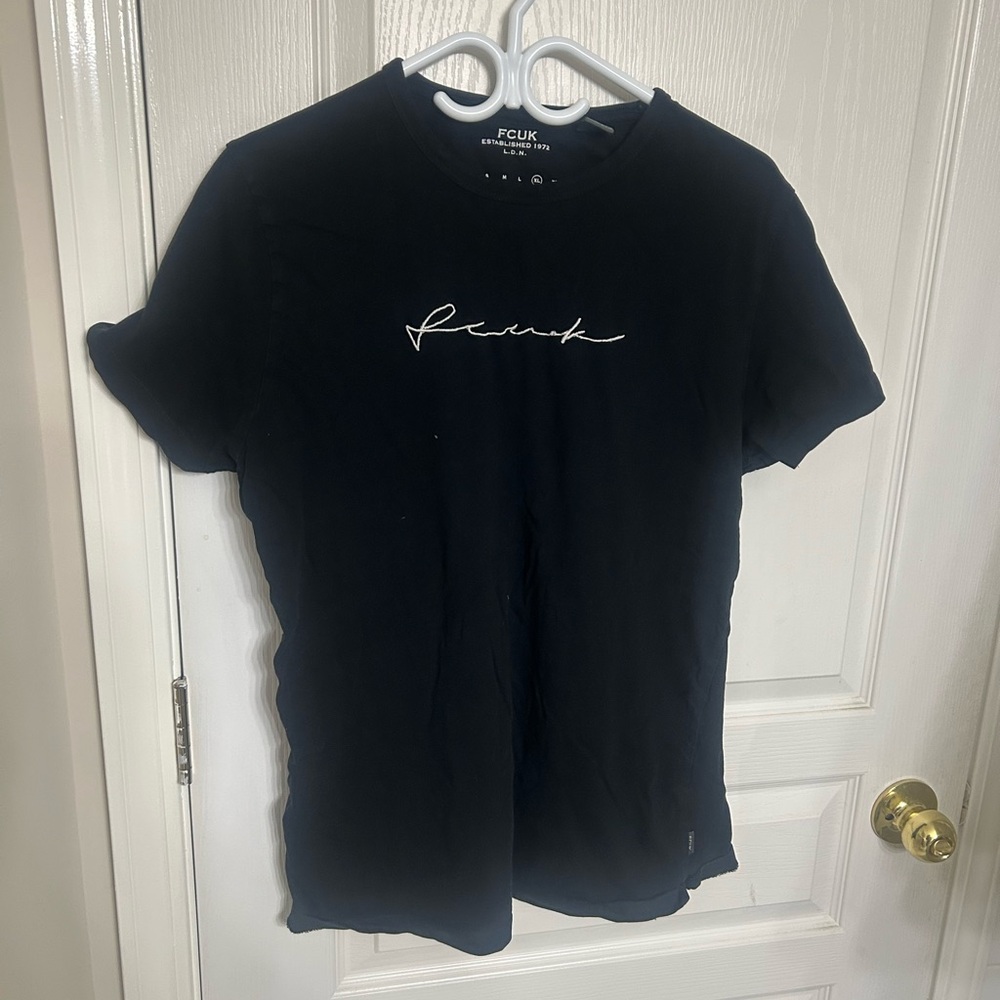 Black French Connection Men's T-Shirt, Size XL